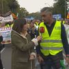 Cientos de transportistas marchan por Madrid para reclamar mejoras laborales