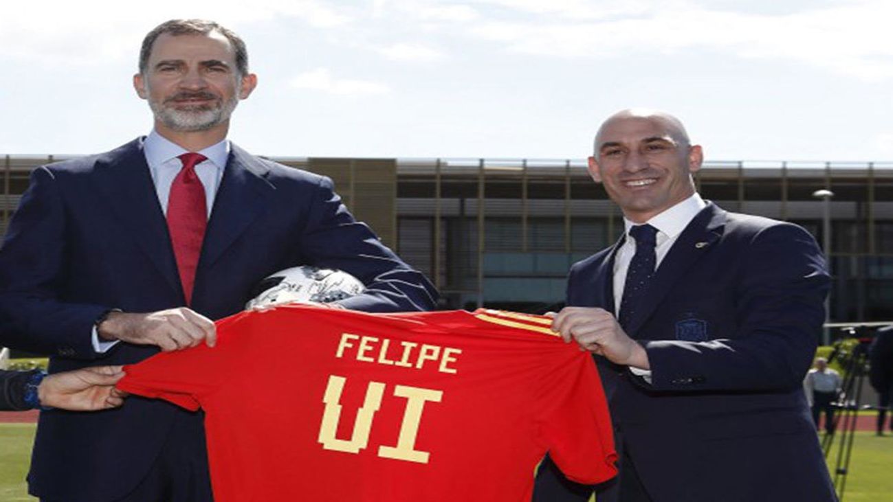 Felipe VI y Rubiales en 2018