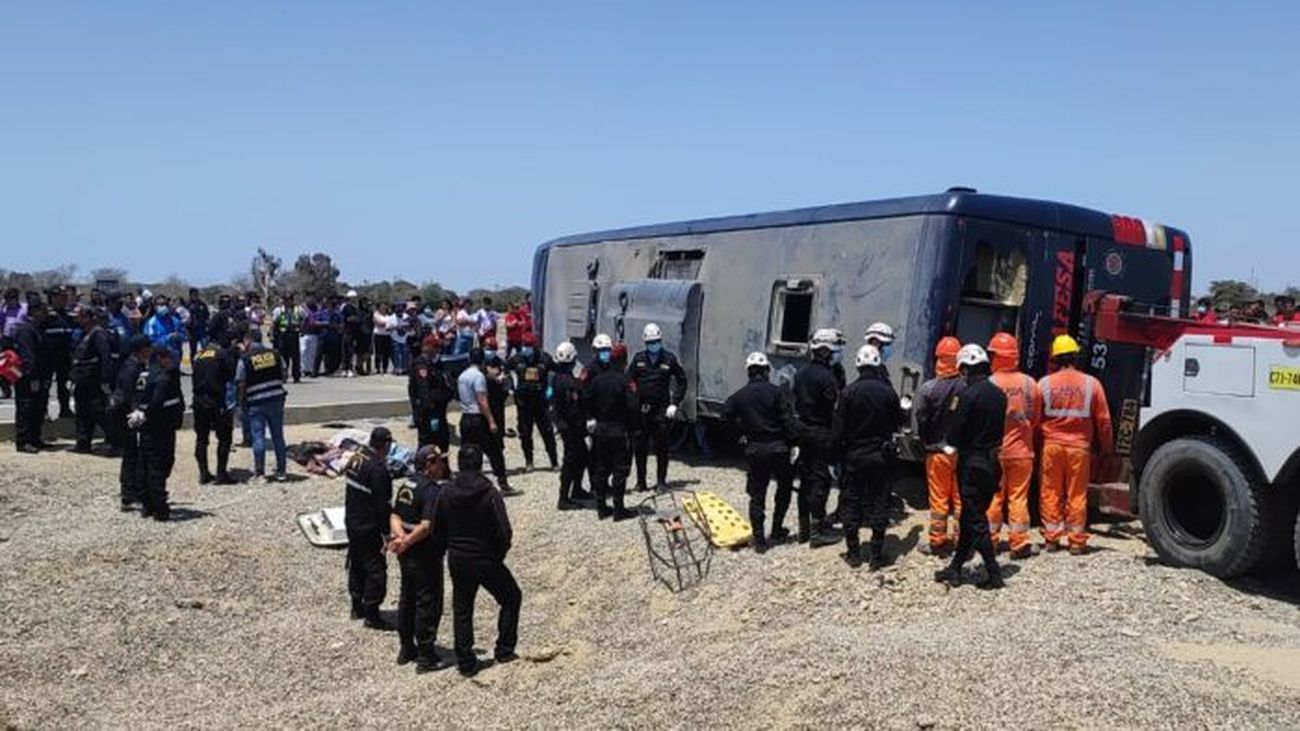 Accidente de un autobús en Perú