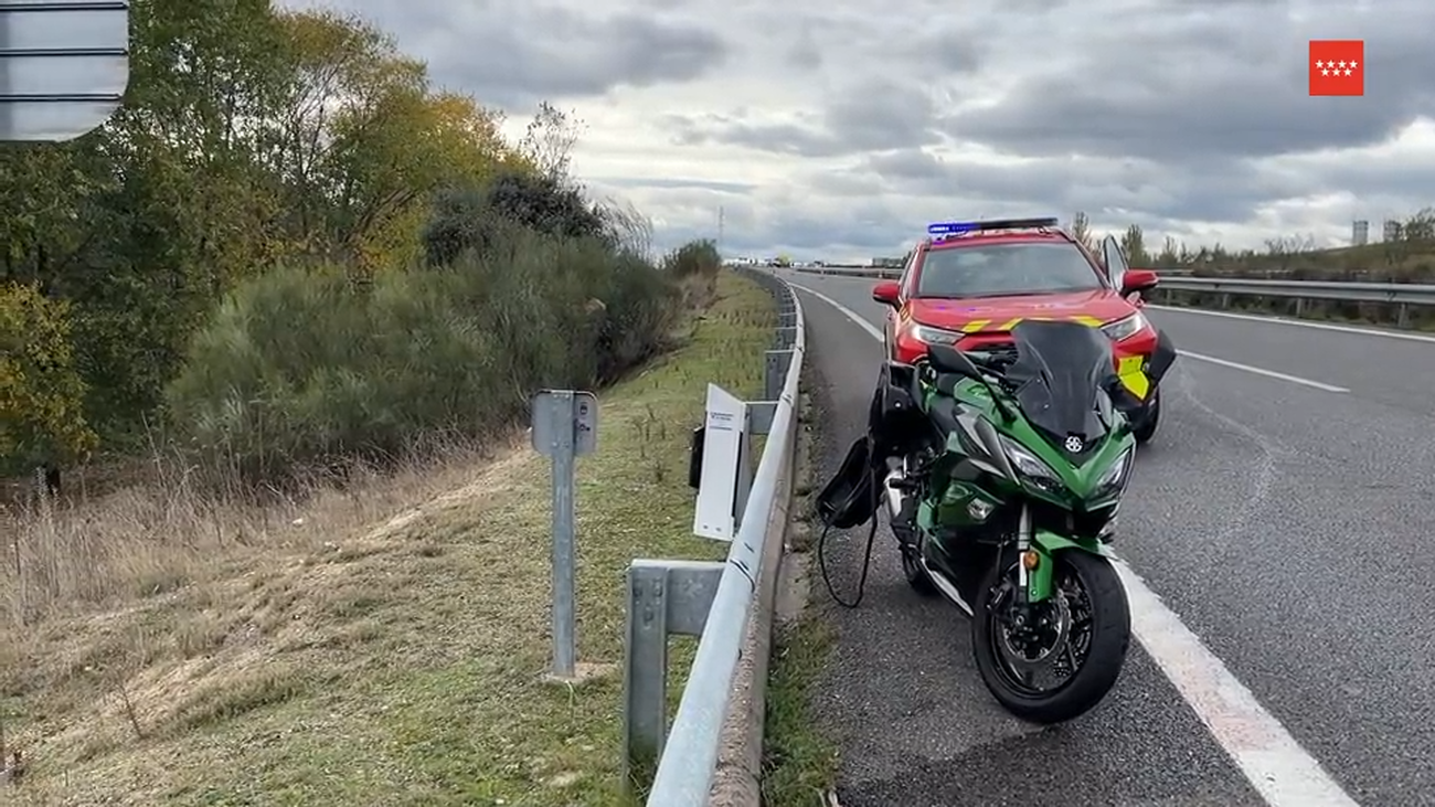 Muere un motorista al perder el control y salirse de la vía en la M-501 a la altura de Brunete