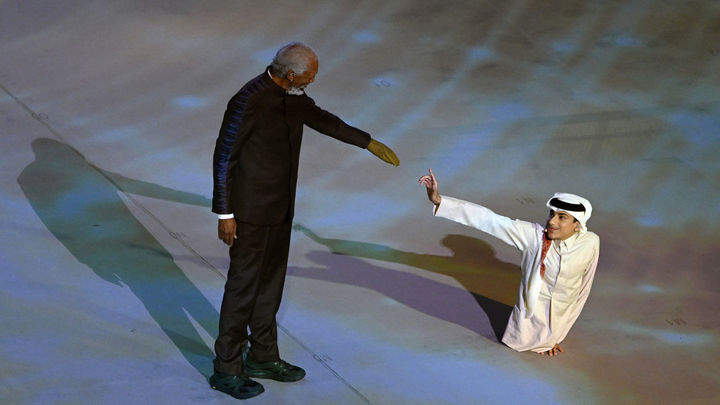 Morgan Freeman durante la inauguración del Mundial de Catar / EUROPA PRESS