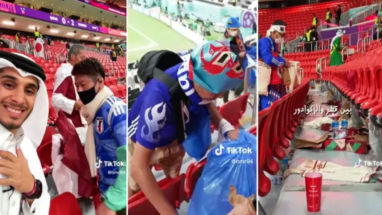 Alucinan con los aficionados de Japón en el Mundial 2022, limpian los estadios tras los partidos
