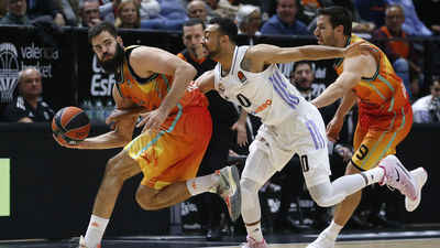 El Real Madrid suma su sexta victoria en Euroliga ante Valencia Basket