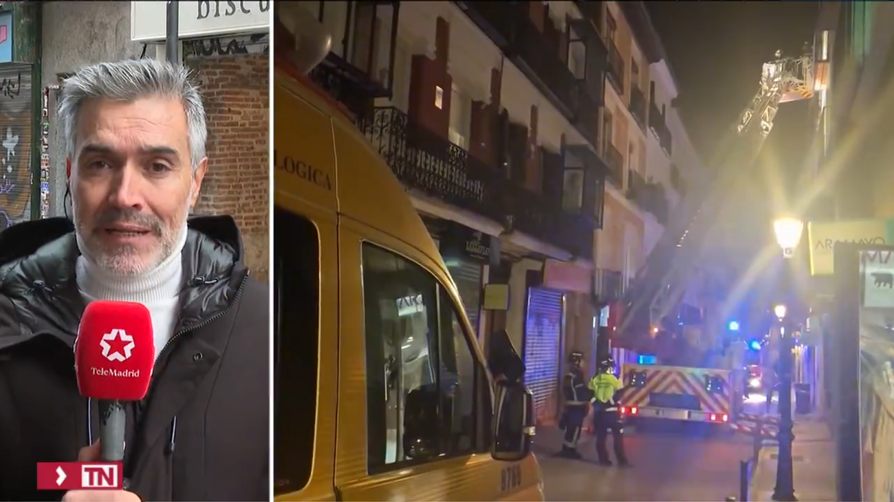 Herido grave un hombre tras caerle una losa de una fachada en Malasaña