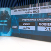 La OCDE considera que la inflación en España se mantendrá cerca del 5% al menos hasta 2025