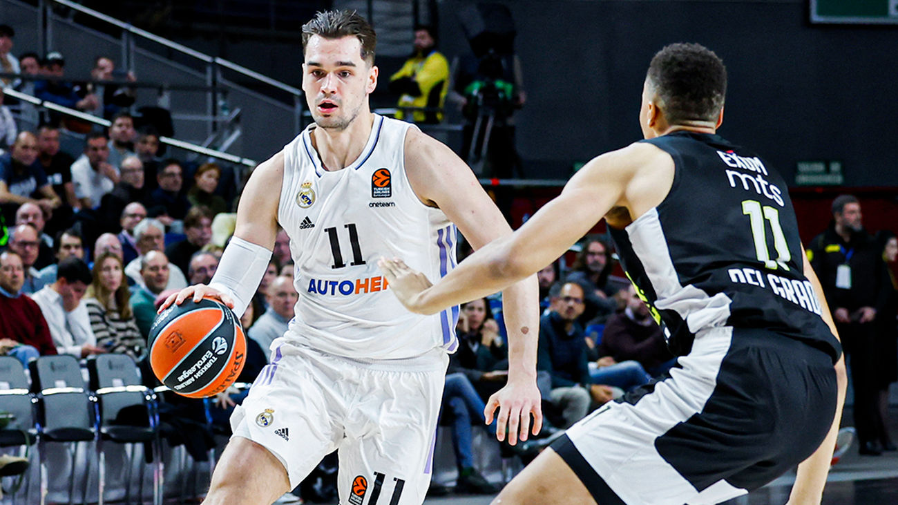El Real Madrid gana en artillería al Partizán por 105-97