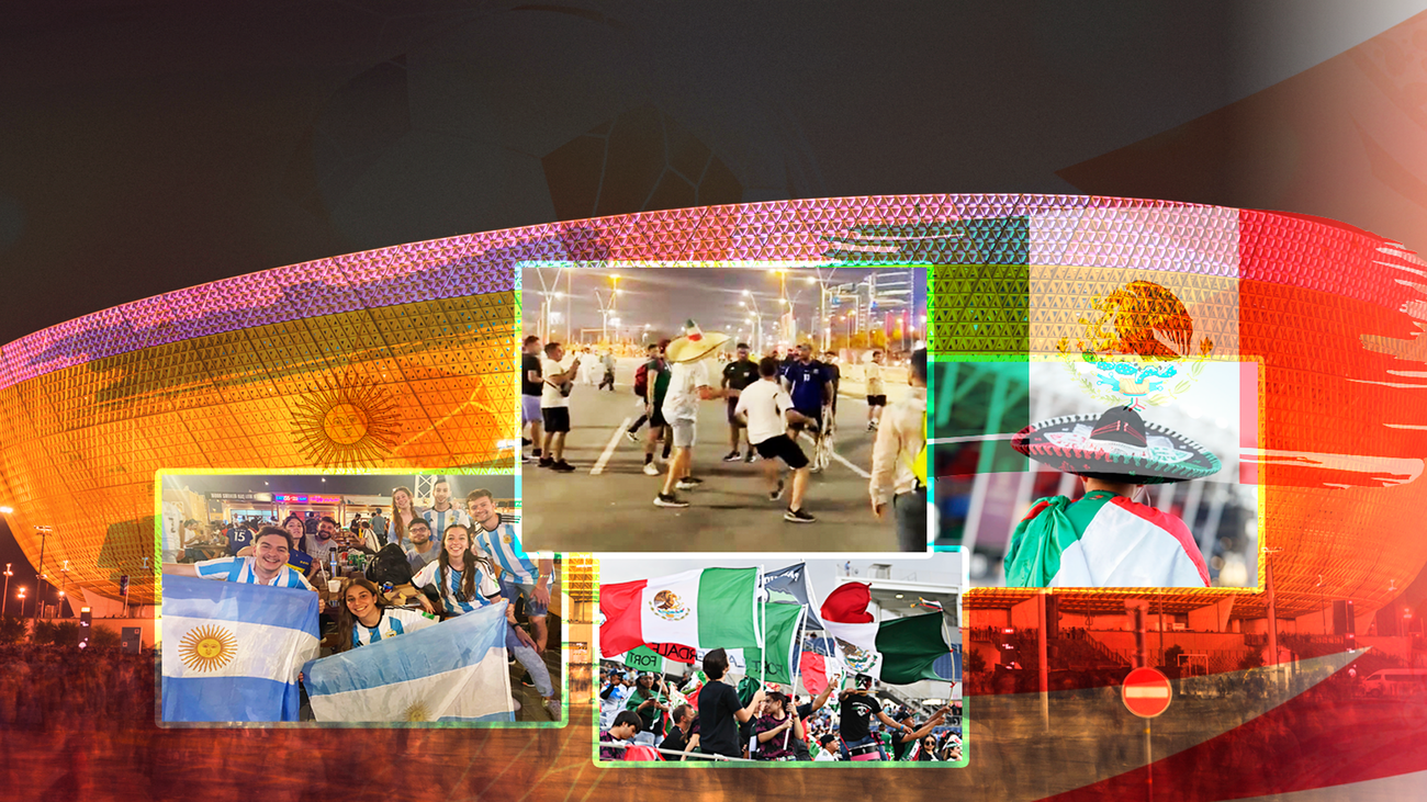 Pelea campal en el Mundial de Catar entre mexicanos y argentinos