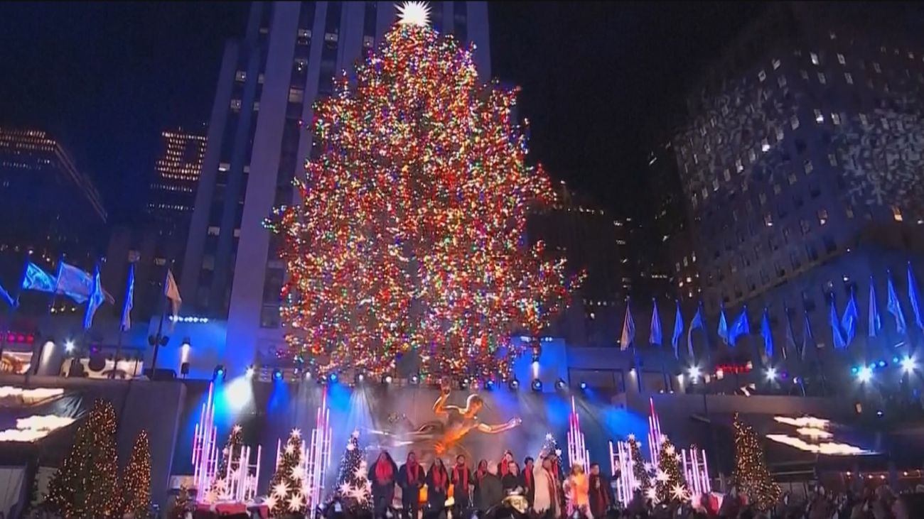 El encendido del árbol de Rockefeller inaugura la Navidad en Nueva York