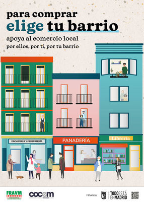 Cartel de la campaña de fomento del comercio minorista / FRAVM