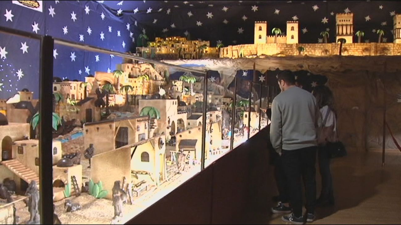 Un Belén hecho por completo de chocolate