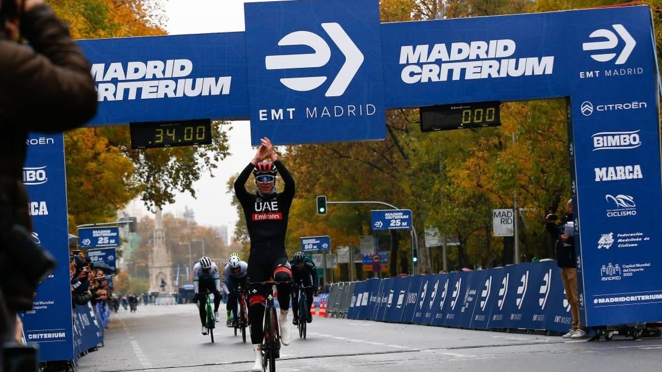 Pogacar ganan el Criterium de Madrid