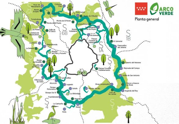 Mapa Proyecto Arco Verde / COMUNIDAD DE MADRID