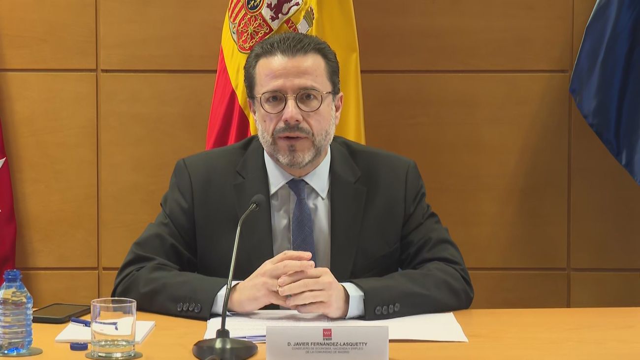 consejero de Economía, Hacienda y  Empleo de la Comunidad de Madrid, Javier Fernández- Lasquetty,