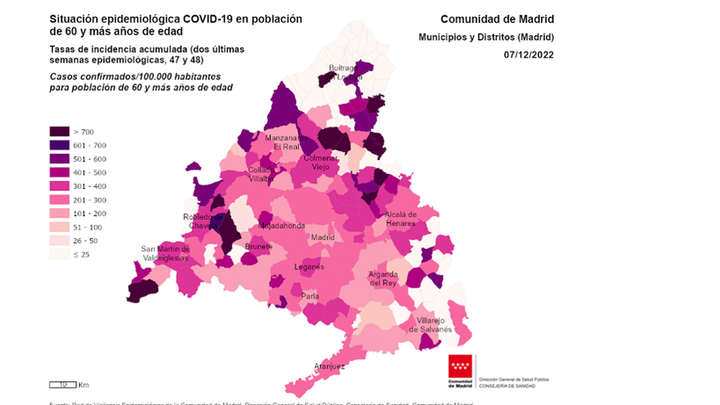 Situación epidemiológica Covid-19 en la región / COMUNIDAD DE MADRID