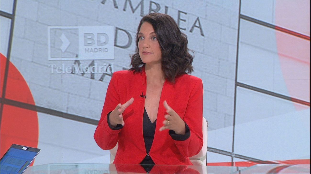 Pilar Sánchez Acera durante una intervención en Telemadrid