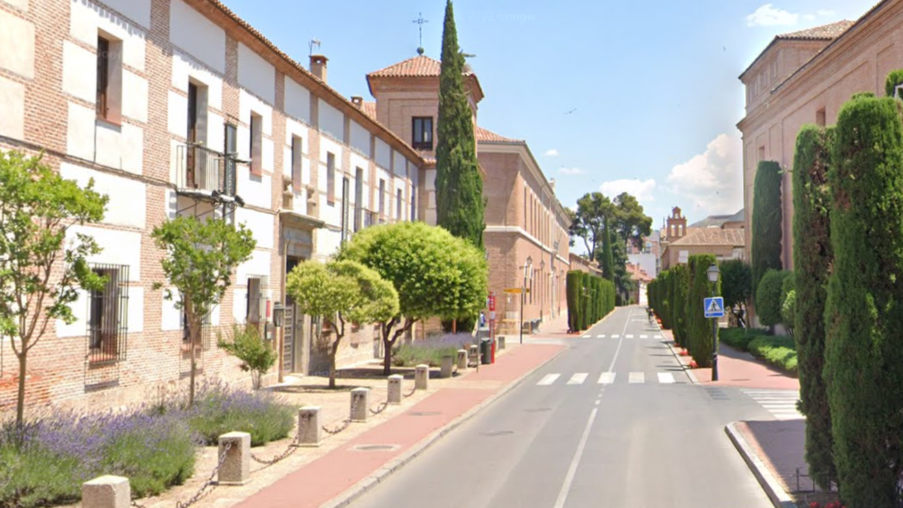 Tramo de la Calle Colegios de Alcalá afectado por las obras