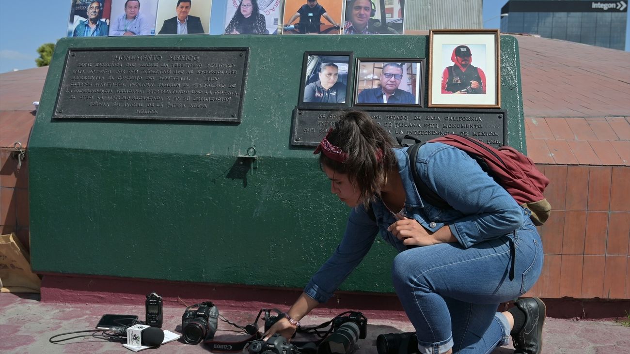 Homenaje a periodistas asesinados en Tijuana, México