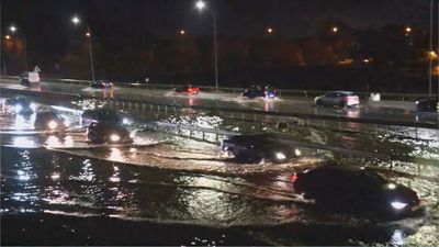 Se inunda la A-42 provocando importantes retenciones en la carretera