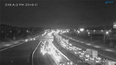 La lluvia vuelve a provocar grandes atascos en Madrid en plena hora punta