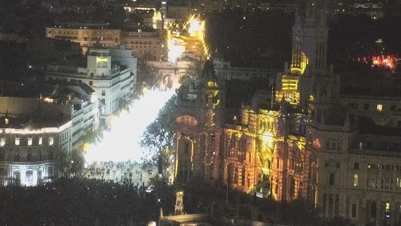 Así lució el espectacular videomapping de Navidad en el Palacio de Cibeles