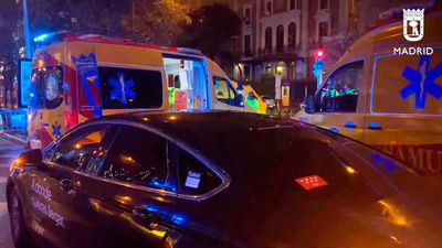 Accidente mortal en el Paseo de la Castellana tras chocar una moto y un VTC