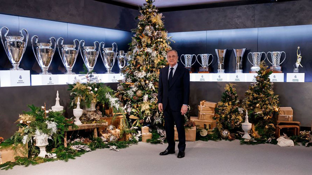 Florentino: "Ha sido un año emocionante para la gran familia madridista"