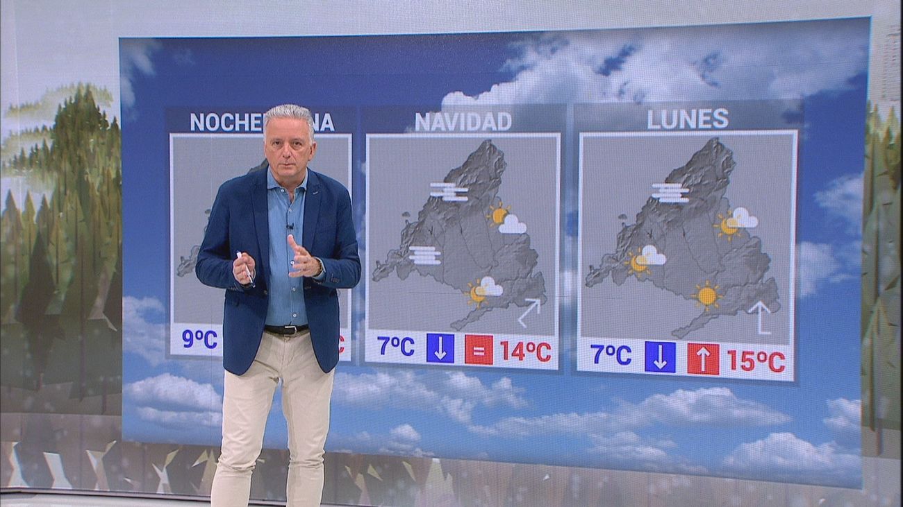 Nochebuena y Navidad en Madrid con sol y bastante niebla