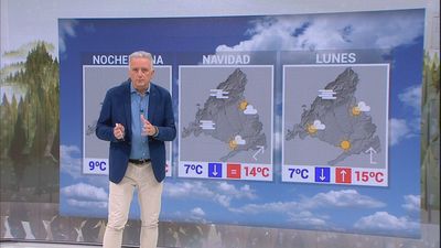 Nochebuena y Navidad en Madrid con sol y bastante niebla