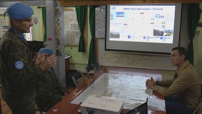 Sánchez  visita en Líbano a las tropas en misión de la ONU