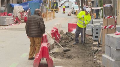 Vecinos y comerciantes de Ponzano, hartos de las obras