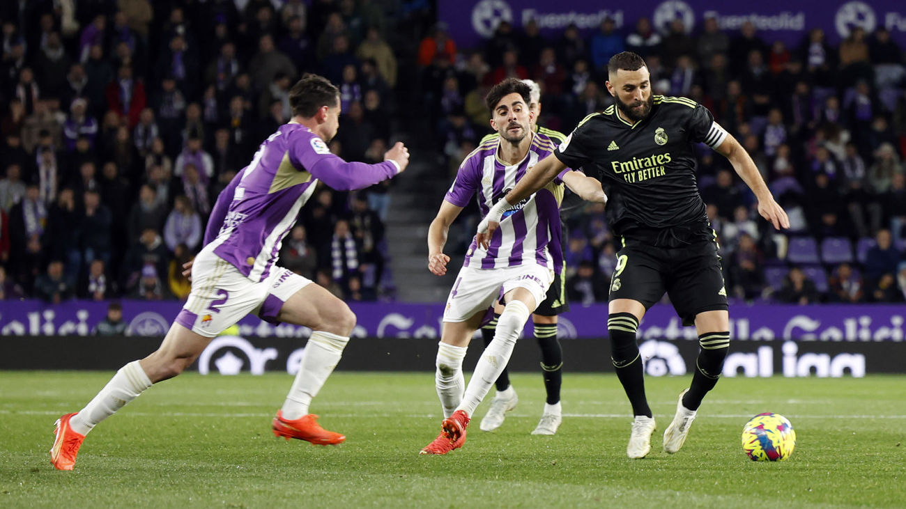 Doblete de Benzema para la victoria por 0-2 del Real Madrid ante el Valladolid