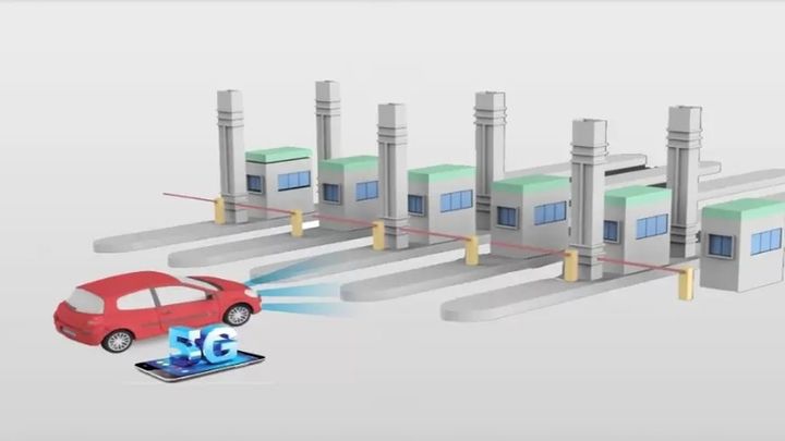 Dispositivo de pago de peaje remoto por detección automática codificada / Club de Inventores Españoles