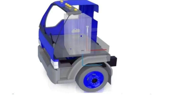 Ducha acoplable a la cabina del camión / Club de Inventores Españoles