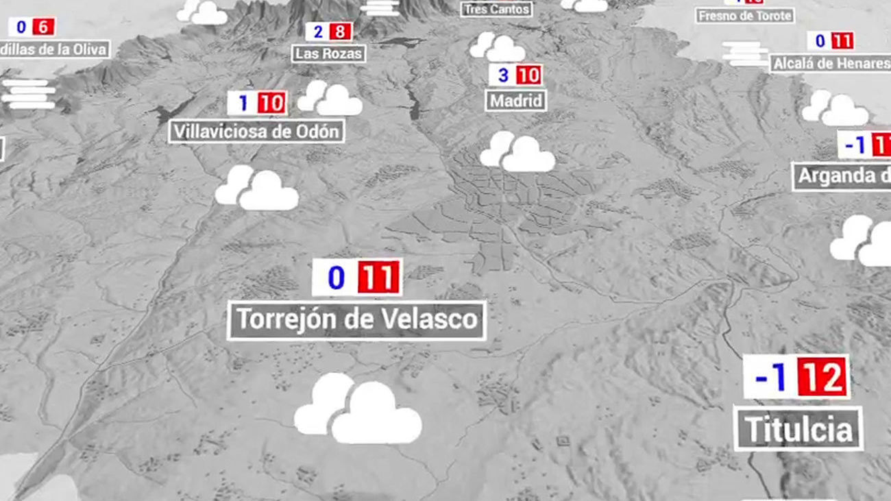 Sábado con lluvias débiles a partir del mediodía y más frío
