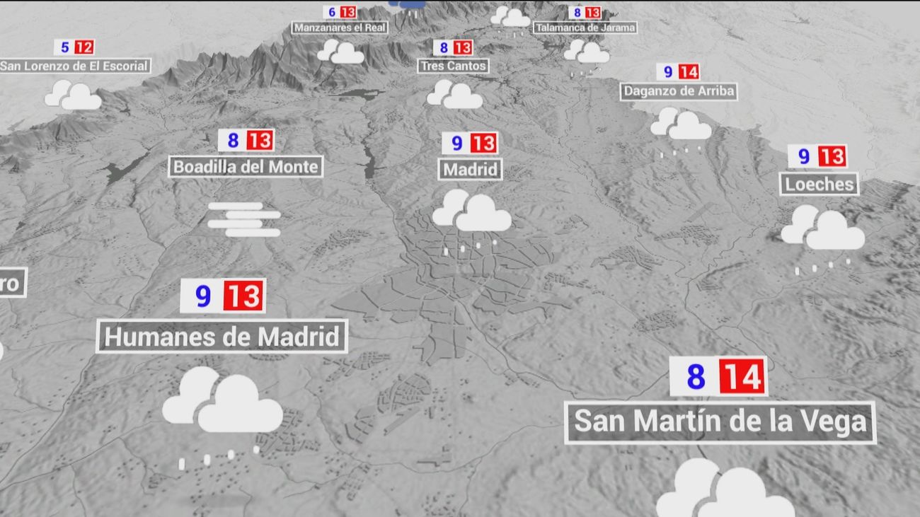 Domingo de lluvia, niebla y viento en Madrid para decir adiós a las fiestas navideñas