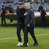 Frio saludo entre Ancelotti y Gattuso
