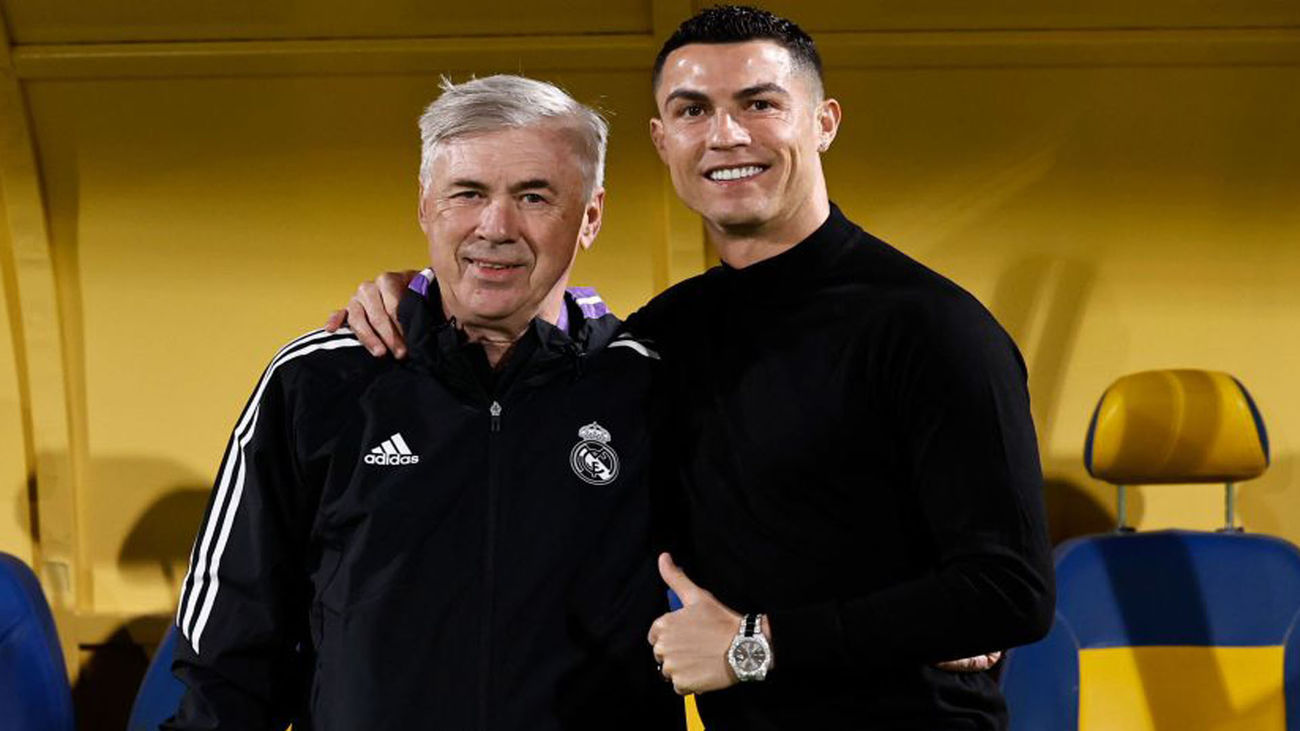 Cristiano Ronaldo visita a sus ex-compañeros del Real Madrid en Arabia