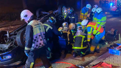 Herido muy grave un hombre de 35 años al chocar su vehículo con una isleta en Getafe