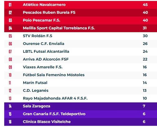 cLASIFICACIÓN / RFEF