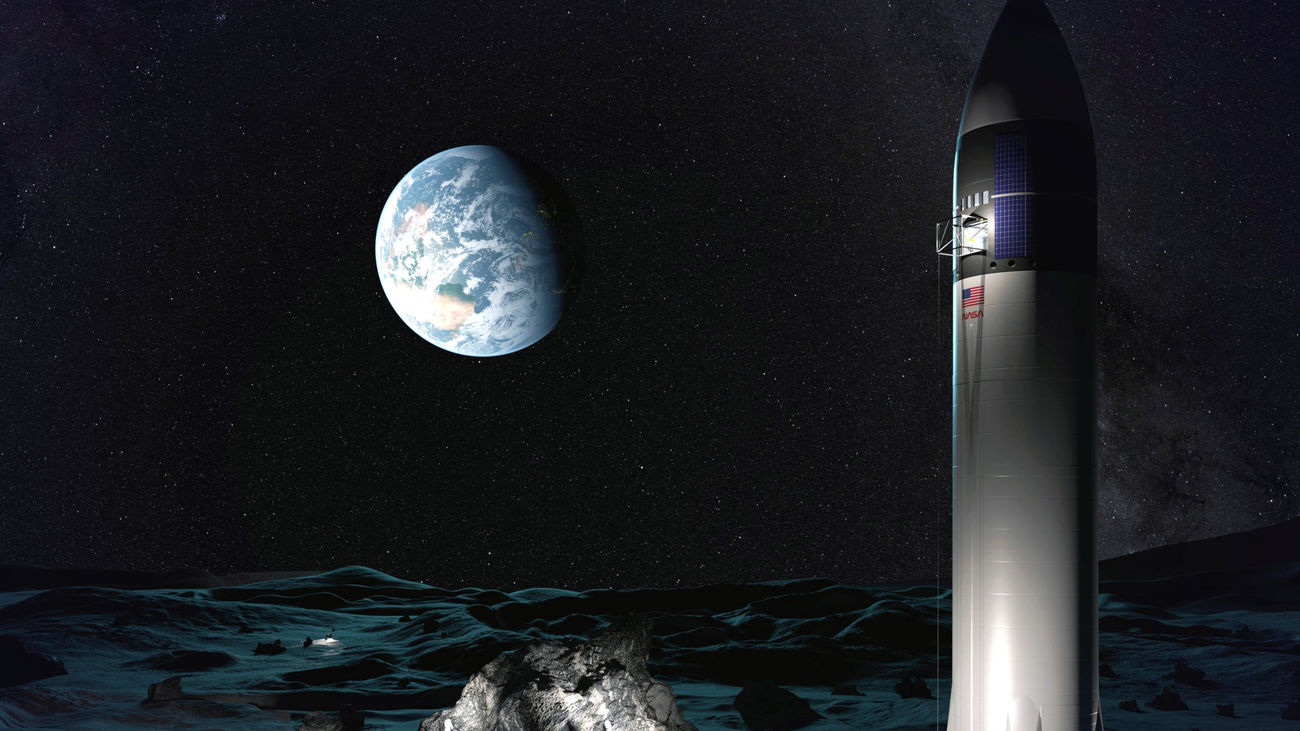 Recreación del campo base de la Misión Artemis en la Luna