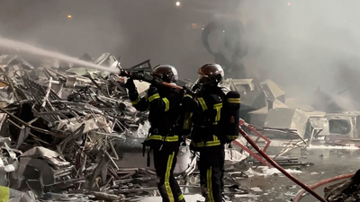 Controlado el  incendio de una chatarrería en Leganés