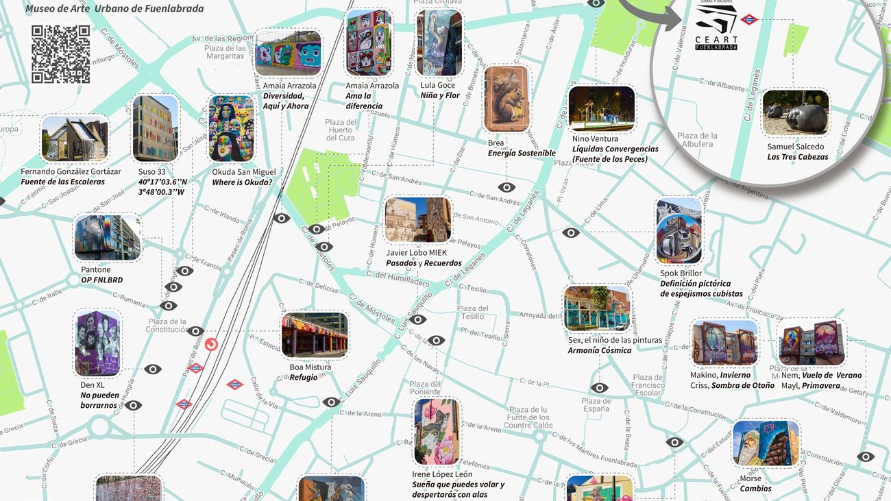 Fuenlabrada amplía su museo de arte urbano con dos grandes murales de artistas internacionales