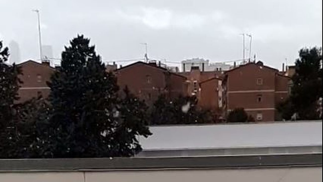 Copos de nieve en Madrid