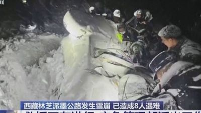 Una avalancha causa al menos 8 muertos en la región china del Tíbet