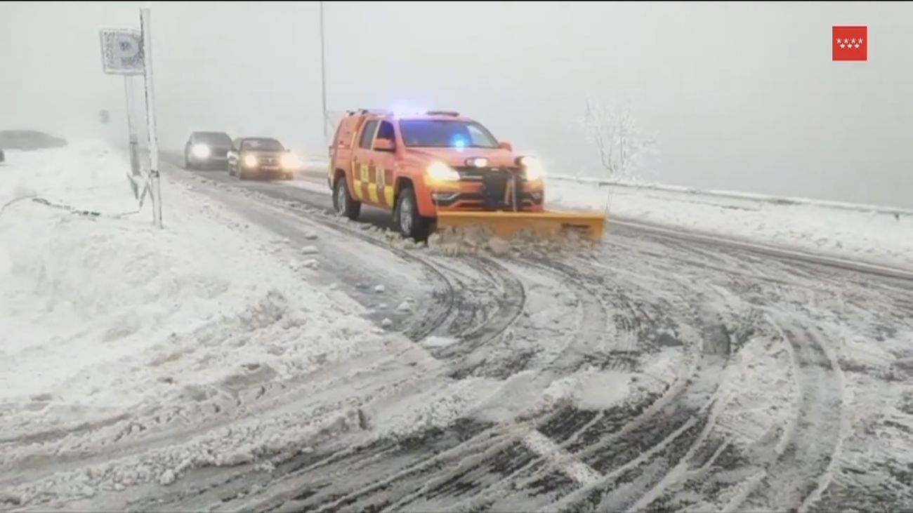 Necesario el uso de cadenas en los puertos de Navacerrada, Cotos, Morcuera y Navafría