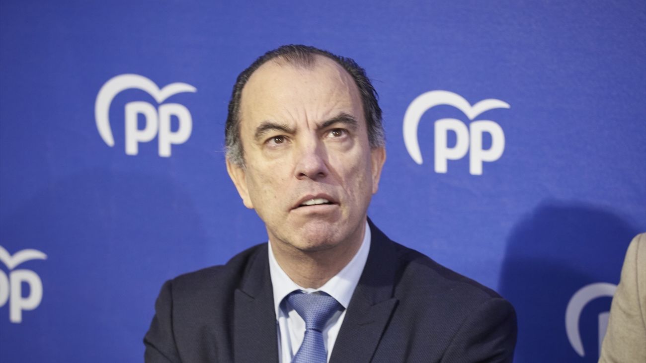El candidato del PP a la Alcaldía de Pamplona, Carlos García Adanero