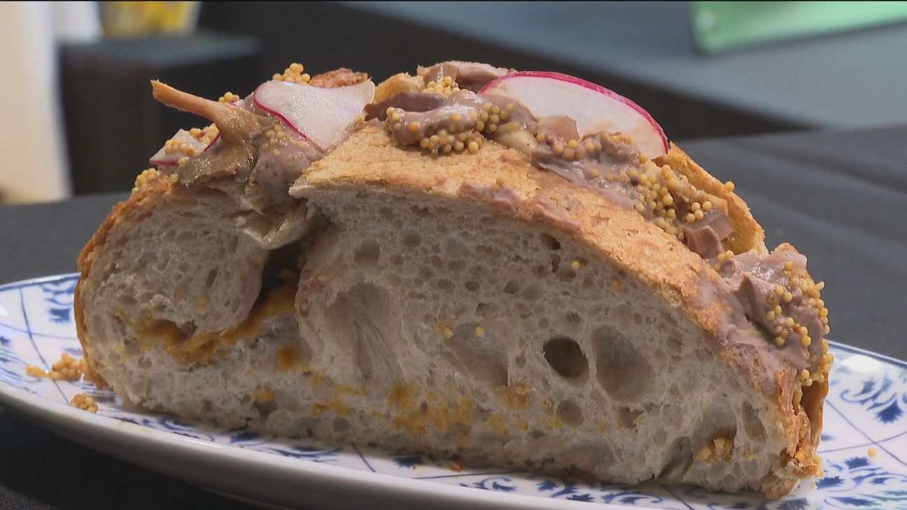 Un bocadillo de perdiz en escabeche, elegido como el mejor de la Comunidad de Madrid