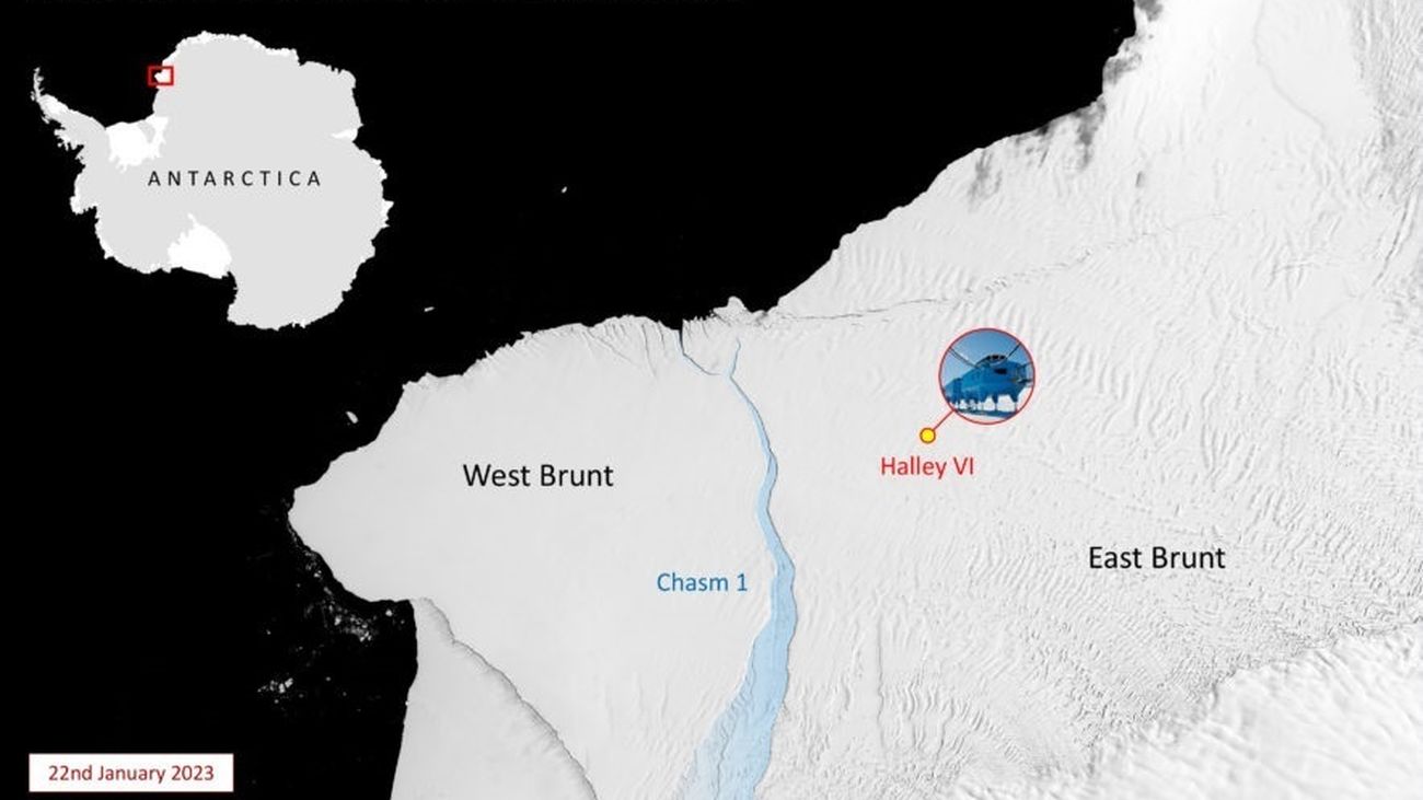 Mapa de donde se ha producido el desprendimiento