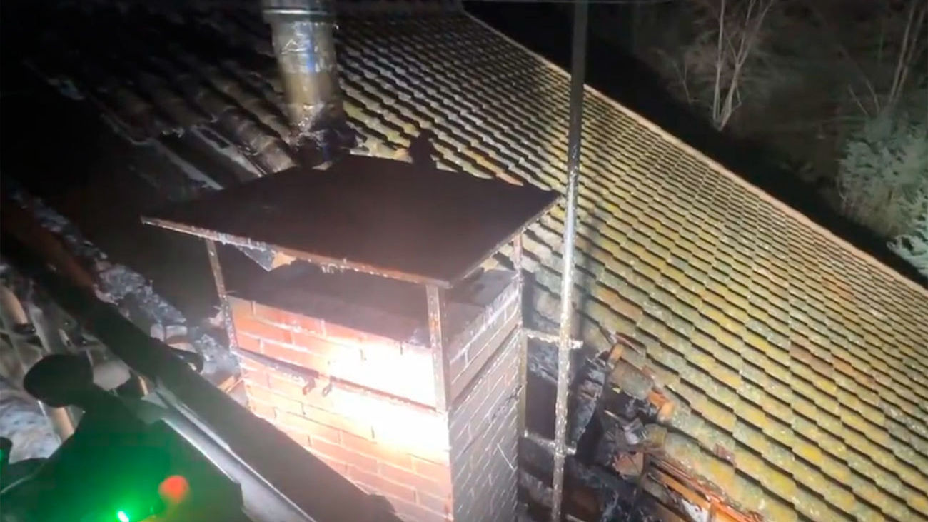 Incendio en una vivienda en Gargantilla de Lozoya