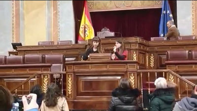 Activistas climáticas intentan pegarse a la tribuna del Congreso